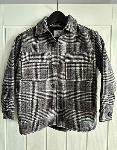 Zara boys grey check shirt - check,