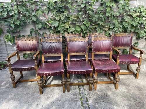 Eight old charm dining chairs - old,