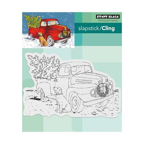 Penny black cling - black, rubber