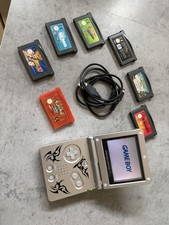 Gameboy Advance SP Nintendo Tribal & Pokemon fireRed Version with Games