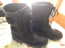 ARMA ladies leather motorbike boots UK size 5 Black