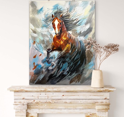Original handpainted horse - handpainted,