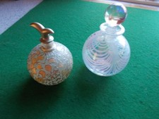 2 Decorative glass perfume bottles unused and good condition