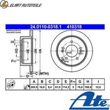2x BRAKE DISCS 24.0110-0318.1