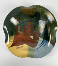 Redware Abstract Ceramic Bowl