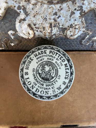 Antique potted meat pot - meat, –