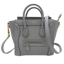 Celine Luggage Nano Shopper Women's Handbag 189243AQL Calfskin Coal (Grey)