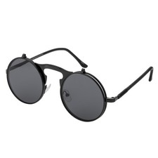 Black Flip Up Round Steampunk