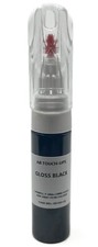 GLOSS BLACK ALLOY WHEEL TOUCH UP PAINT PEN BRUSH SCRATCH CURBING 20ML
