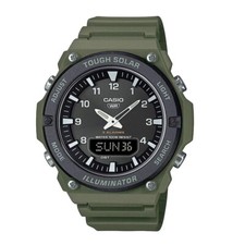 Casio Watch Mens AQ-S820W-3BVEF Tough Solar Green Resin Strap RRP £54.90