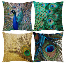 18" Peacock Cushion Covers