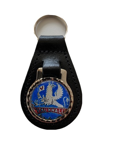 Black leather keyring fob - leather, keyring/