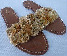 Boden Raffia Flower Sandals