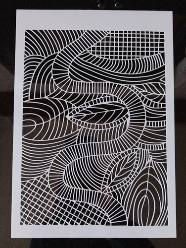 Abstract pattern stencil 21cm - pattern,