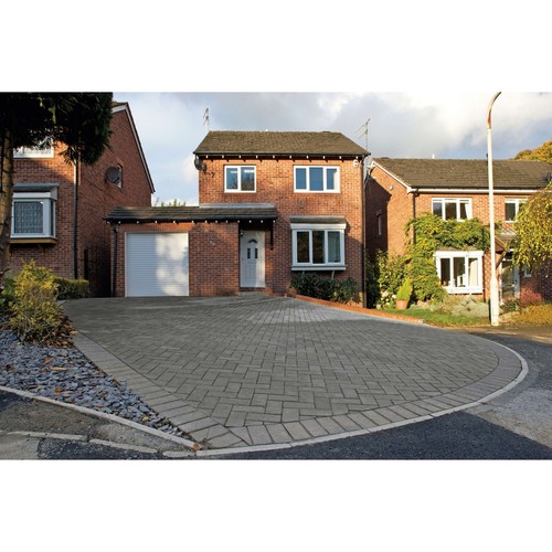 Driveway block paving - driveway, charcoal