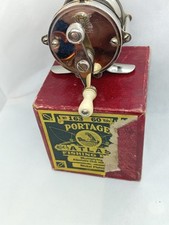 Pflueger Portage Atlas No#163, 60 Yard, Original Maroon Chimney Box Circa-1934.