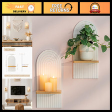 Boho wall candle holders - candle, set