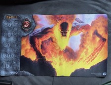 MTG Ultra pro Mana Series (Red) Playmat With Health Counter.