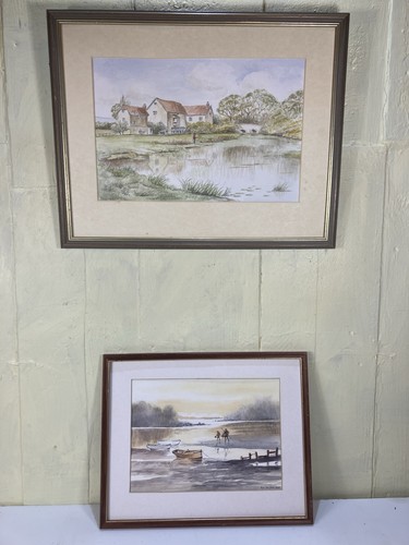 Fishing water colour paintings - colour,