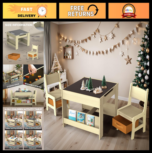 Wooden kids table - wooden, &