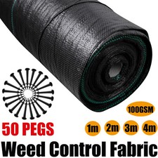 10M 25M 50M Long Heavy Duty Weed Control Fabric Landscape Membrane Ground Cover