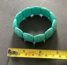 Kazuri Beads Kenya Africa Turquoise Bead Elasticated Bracelet