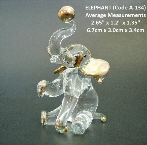 Glass elephant miniature - elephant,