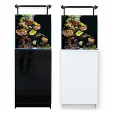 Aqua One MiniReef 90 Marine Reef Aquarium Fish Tank & Cabinet 90L Black & White