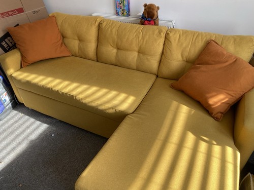 Mustard barker flatweave - barker,