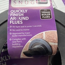 Easy Fit FlueSnug 100mm Boiler Flue Seal BLACK - No Mortar - PipeSnug