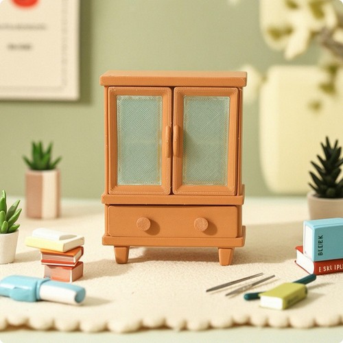 Dollhouse cabinet with doors - cabinet,