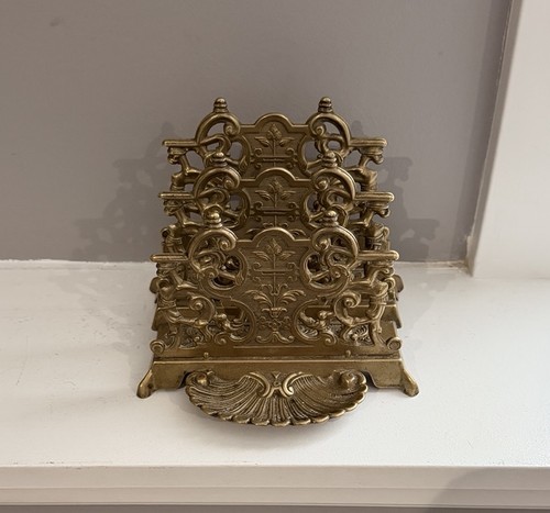 Vintage ornate brass letter - ornate,