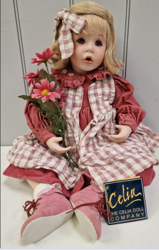 Large vintage porcelain doll - vintage,