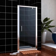 ELEGANT Pivot Shower Door Enclosure Walk In 6mm Glass Screen Cubicle 700-1000mm