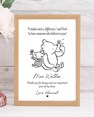 Personalised teacher print - personalised,