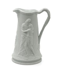 Thomas Till Biblical Moulded Stoneware Jug Prodigal Son - Antique Victorian