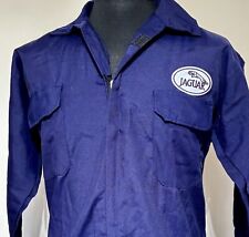 Fine Retro Jaguar Oval Badged Zip Front Navy Boiler Suit Overalls L 42-45" Chest