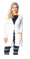 Banned Retro UK10 (S) Katie Long Cardigan in White, vg condition, only worn once
