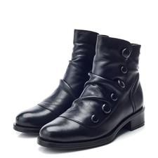 Moda In Pelle Elita Black genuine Leather  ankle Boots size UK 7 EU 40 BNWOT