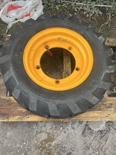 10.5/80-18 JCB Wheel Rim & Tyre £350+vat BKT 10.5 80 18 AT603 5 Stud Skidsteer