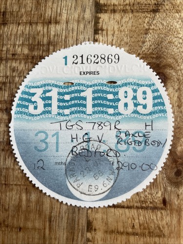 Old vintage tax disc january - old,