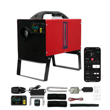 8KW 12V 24V 230V Diesel Air Heater w/Base Bluetooth LCD For RV Boats Motorhome