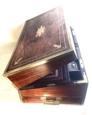 Antique Rosewood Brass Inlaid
