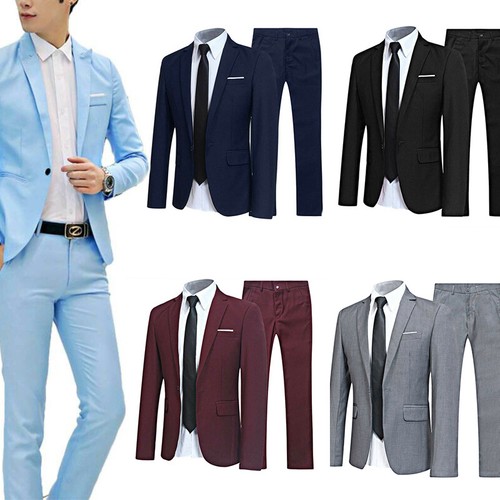 2pcs men suits slim - 2pcs, fit