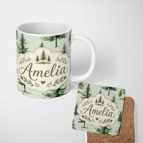 11oz tea coffee mug pine - tea,