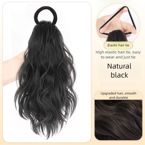 Curly wavy layered ponytail - layered,