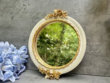 Round Wall Mirror Cream Frame