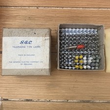 91 x G.E.C. Telephone Type Lamps in Original Boxes - Believed New Old Stock
