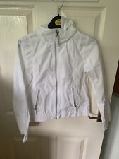 M&S Girls 9-10 White Raincoat Indigo
