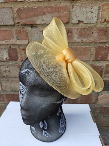 Gold yellow fascinator